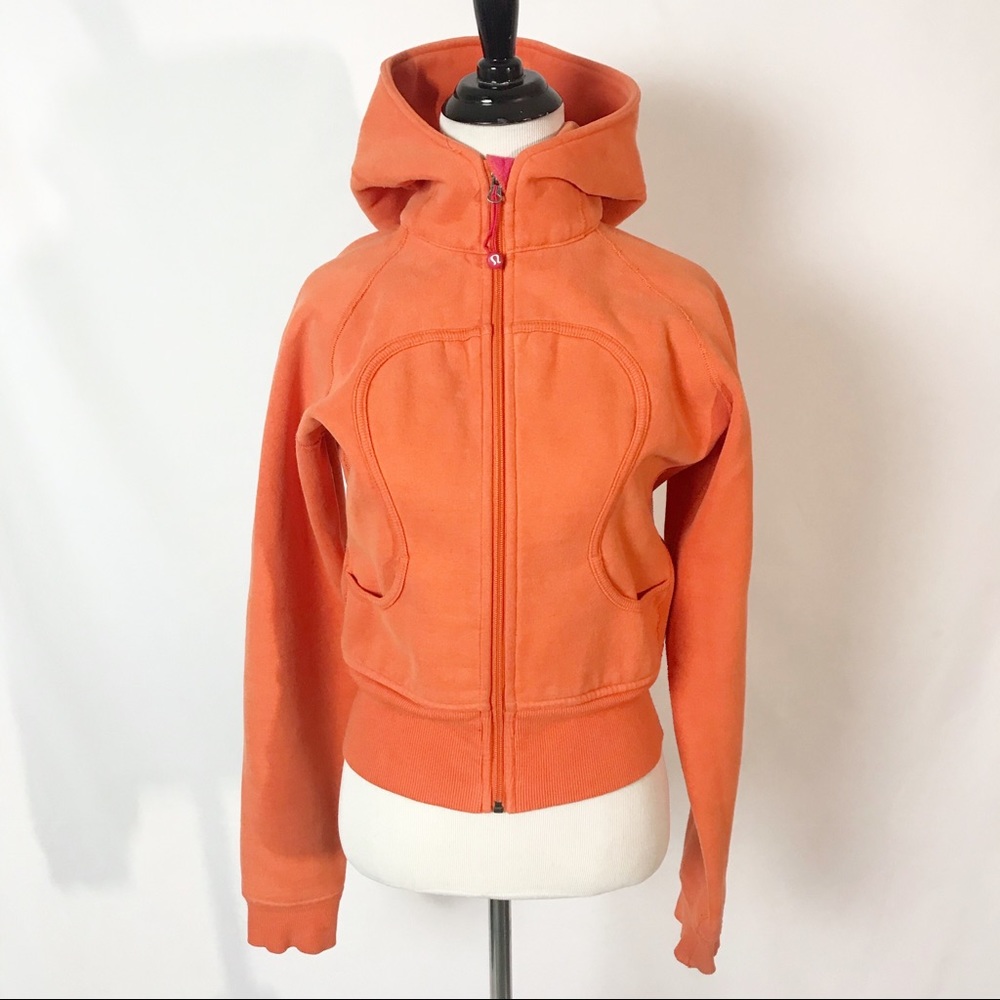 Lululemon Orange Scuba  Hoodie Size XS